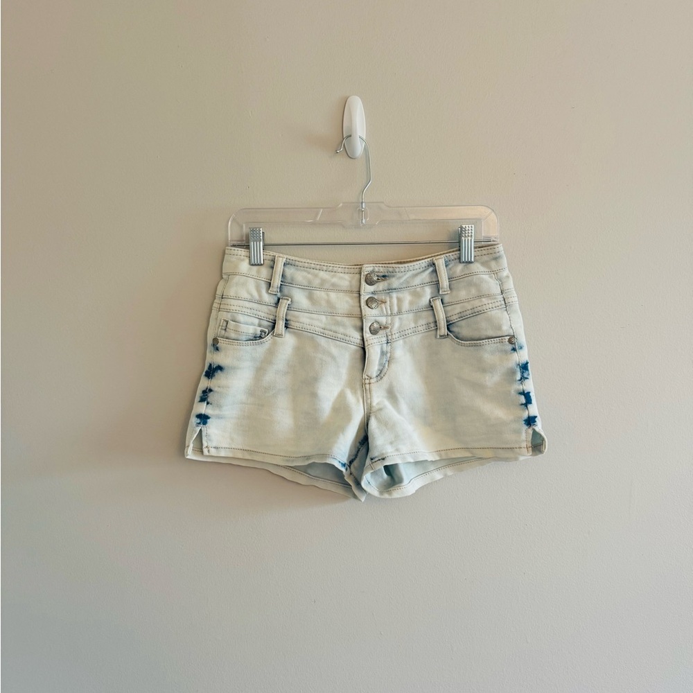 Blue Spice Blue Jean Shorts Light-Washed Cuffed